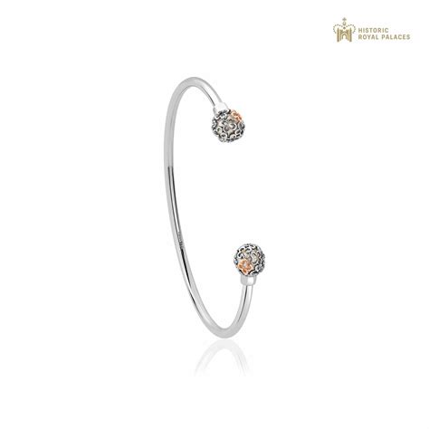 Tudor Court Silver and Pearl Bangle – Clogau